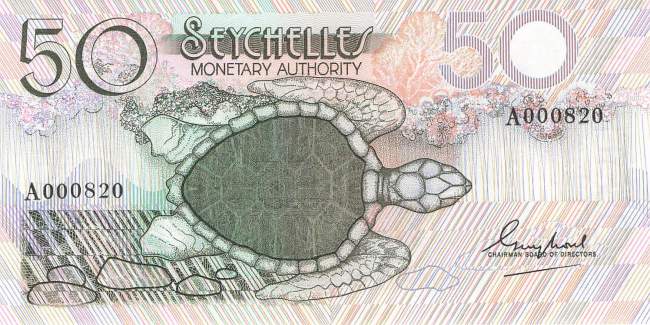Seychellen p.25 50 Rupees 1979